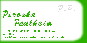 piroska paulheim business card